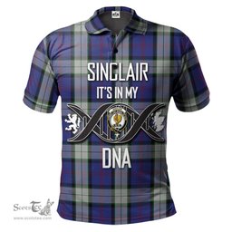Scottish Sinclair Dress Clan It's In My DNA - DNA In Me Crest Tartan Polo Shirt Scottish Plaid Tartan Plaid - ScotsTee - scotstee.com