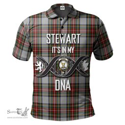 Scottish Stewart Dress Clan It's In My DNA - DNA In Me Crest Tartan Polo Shirt Scottish Plaid Tartan Plaid - ScotsTee - scotstee.com