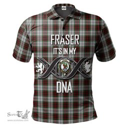 Scottish Fraser Dress Clan It's In My DNA - DNA In Me Crest Tartan Polo Shirt Scottish Plaid Tartan Plaid - ScotsTee - scotstee.com