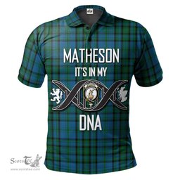 Scottish Matheson Hunting Clan It's In My DNA - DNA In Me Crest Tartan Polo Shirt Scottish Plaid Tartan Plaid - ScotsTee - scotstee.com