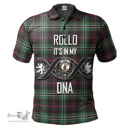 Scottish Rollo Hunting Clan It's In My DNA - DNA In Me Crest Tartan Polo Shirt Scottish Plaid Tartan Plaid - ScotsTee - scotstee.com