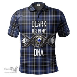 Scottish Clark (Lion) Clan It's In My DNA - DNA In Me Crest Tartan Polo Shirt Scottish Plaid Tartan Plaid - ScotsTee - scotstee.com