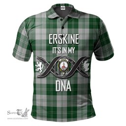 Scottish Erskine Green Clan It's In My DNA - DNA In Me Crest Tartan Polo Shirt Scottish Plaid Tartan Plaid - ScotsTee - scotstee.com