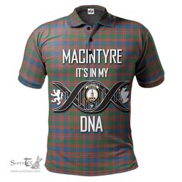 Scottish MacIntyre Ancient Clan It's In My DNA - DNA In Me Crest Tartan Polo Shirt Scottish Plaid Tartan Plaid - ScotsTee - scotstee.com