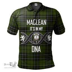 Scottish MacLean Hunting Clan It's In My DNA - DNA In Me Crest Tartan Polo Shirt Scottish Plaid Tartan Plaid - ScotsTee - scotstee.com