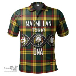 Scottish MacMillan Old Modern Clan It's In My DNA - DNA In Me Crest Tartan Polo Shirt Scottish Plaid Tartan Plaid - ScotsTee - scotstee.com