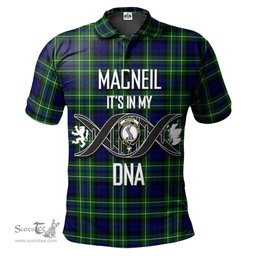 Scottish MacNeil of Colonsay Modern Clan It's In My DNA - DNA In Me Crest Tartan Polo Shirt Scottish Plaid Tartan Plaid - ScotsTee - scotstee.com