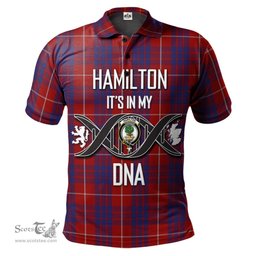 Scottish Hamilton Clan It's In My DNA - DNA In Me Crest Tartan Polo Shirt Scottish Plaid Tartan Plaid - ScotsTee - scotstee.com