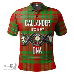 Scottish Callander Modern Clan It's In My DNA - DNA In Me Crest Tartan Polo Shirt Scottish Plaid Tartan Plaid - ScotsTee - scotstee.com