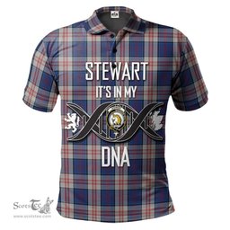 Scottish Stewart of Appin Hunting Dress Clan It's In My DNA - DNA In Me Crest Tartan Polo Shirt Scottish Plaid Tartan Plaid - ScotsTee - scotstee.com