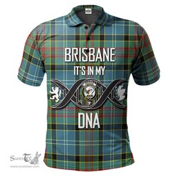 Scottish Brisbane modern Clan It's In My DNA - DNA In Me Crest Tartan Polo Shirt Scottish Plaid Tartan Plaid - ScotsTee - scotstee.com