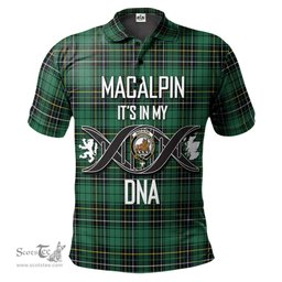 Scottish MacAlpin Ancient Clan It's In My DNA - DNA In Me Crest Tartan Polo Shirt Scottish Plaid Tartan Plaid - ScotsTee - scotstee.com