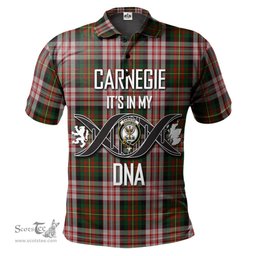 Scottish Carnegie Dress Clan It's In My DNA - DNA In Me Crest Tartan Polo Shirt Scottish Plaid Tartan Plaid - ScotsTee - scotstee.com