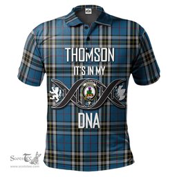 Scottish Thomson Dress Blue Clan It's In My DNA - DNA In Me Crest Tartan Polo Shirt Scottish Plaid Tartan Plaid - ScotsTee - scotstee.com