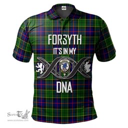 Scottish Forsyth Modern Clan It's In My DNA - DNA In Me Crest Tartan Polo Shirt Scottish Plaid Tartan Plaid - ScotsTee - scotstee.com