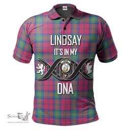 Scottish Lindsay Ancient Clan It's In My DNA - DNA In Me Crest Tartan Polo Shirt Scottish Plaid Tartan Plaid - ScotsTee - scotstee.com