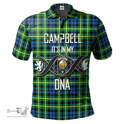 Scottish Campbell of Breadalbane Ancient Clan It's In My DNA - DNA In Me Crest Tartan Polo Shirt Scottish Plaid Tartan Plaid - ScotsTee - scotstee.com