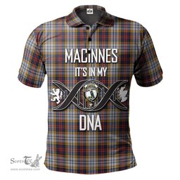 Scottish MacInnes Ancient Hunting Clan It's In My DNA - DNA In Me Crest Tartan Polo Shirt Scottish Plaid Tartan Plaid - ScotsTee - scotstee.com