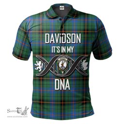 Scottish Davidson Ancient Clan It's In My DNA - DNA In Me Crest Tartan Polo Shirt Scottish Plaid Tartan Plaid - ScotsTee - scotstee.com