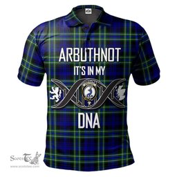 Scottish Arbuthnot Modern Clan It's In My DNA - DNA In Me Crest Tartan Polo Shirt Scottish Plaid Tartan Plaid - ScotsTee - scotstee.com