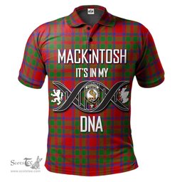 Scottish MacKintosh Modern Clan It's In My DNA - DNA In Me Crest Tartan Polo Shirt Scottish Plaid Tartan Plaid - ScotsTee - scotstee.com
