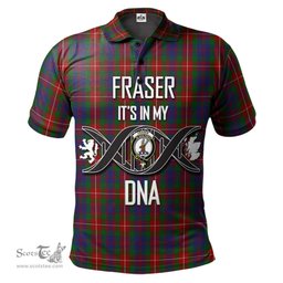 Scottish Fraser of Lovat Clan It's In My DNA - DNA In Me Crest Tartan Polo Shirt Scottish Plaid Tartan Plaid - ScotsTee - scotstee.com