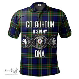 Scottish Colquhoun Modern Clan It's In My DNA - DNA In Me Crest Tartan Polo Shirt Scottish Plaid Tartan Plaid - ScotsTee - scotstee.com