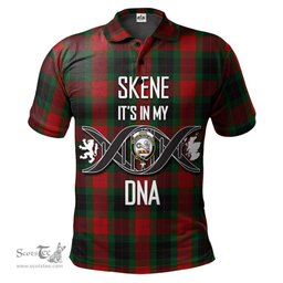 Scottish Skene of Cromar Black Clan It's In My DNA - DNA In Me Crest Tartan Polo Shirt Scottish Plaid Tartan Plaid - ScotsTee - scotstee.com