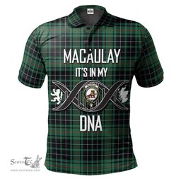 Scottish MacAulay Hunting Ancient Clan It's In My DNA - DNA In Me Crest Tartan Polo Shirt Scottish Plaid Tartan Plaid - ScotsTee - scotstee.com
