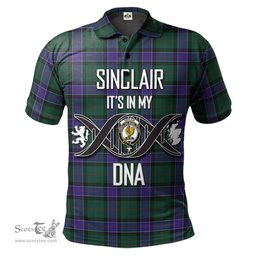 Scottish Sinclair Hunting Modern Clan It's In My DNA - DNA In Me Crest Tartan Polo Shirt Scottish Plaid Tartan Plaid - ScotsTee - scotstee.com
