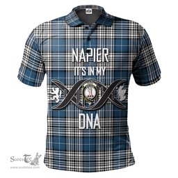 Scottish Napier Modern Clan It's In My DNA - DNA In Me Crest Tartan Polo Shirt Scottish Plaid Tartan Plaid - ScotsTee - scotstee.com