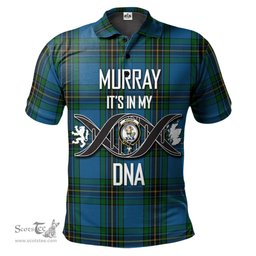 Scottish Murray of Elibank Clan It's In My DNA - DNA In Me Crest Tartan Polo Shirt Scottish Plaid Tartan Plaid - ScotsTee - scotstee.com