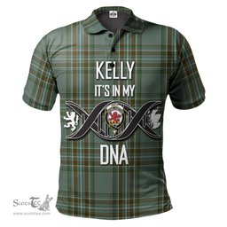 Scottish Kelly Dress Clan It's In My DNA - DNA In Me Crest Tartan Polo Shirt Scottish Plaid Tartan Plaid - ScotsTee - scotstee.com