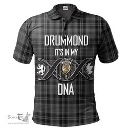 Scottish Drummond Grey Clan It's In My DNA - DNA In Me Crest Tartan Polo Shirt Scottish Plaid Tartan Plaid - ScotsTee - scotstee.com