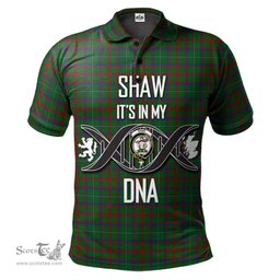 Scottish Shaw of Tordarroch Green Hunting Clan It's In My DNA - DNA In Me Crest Tartan Polo Shirt Scottish Plaid Tartan Plaid - ScotsTee - scotstee.com