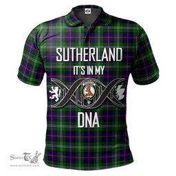 Scottish Sutherland Modern Clan It's In My DNA - DNA In Me Crest Tartan Polo Shirt Scottish Plaid Tartan Plaid - ScotsTee - scotstee.com
