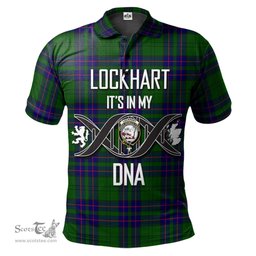 Scottish Lockhart Modern Clan It's In My DNA - DNA In Me Crest Tartan Polo Shirt Scottish Plaid Tartan Plaid - ScotsTee - scotstee.com