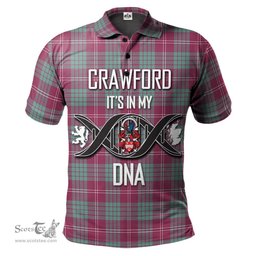 Scottish Crawford Ancient of NewZealand Clan It's In My DNA - DNA In Me Crest Tartan Polo Shirt Scottish Plaid Tartan Plaid - ScotsTee - scotstee.com
