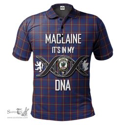 Scottish MacLaine of Lochbuie Clan It's In My DNA - DNA In Me Crest Tartan Polo Shirt Scottish Plaid Tartan Plaid - ScotsTee - scotstee.com