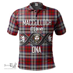 Scottish MacCulloch Dress Clan It's In My DNA - DNA In Me Crest Tartan Polo Shirt Scottish Plaid Tartan Plaid - ScotsTee - scotstee.com
