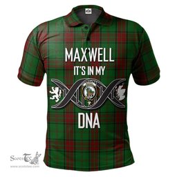 Scottish Maxwell Hunting Clan It's In My DNA - DNA In Me Crest Tartan Polo Shirt Scottish Plaid Tartan Plaid - ScotsTee - scotstee.com