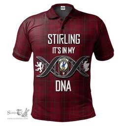 Scottish Stirling of Keir Clan It's In My DNA - DNA In Me Crest Tartan Polo Shirt Scottish Plaid Tartan Plaid - ScotsTee - scotstee.com