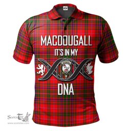 Scottish MacDougall Modern Clan It's In My DNA - DNA In Me Crest Tartan Polo Shirt Scottish Plaid Tartan Plaid - ScotsTee - scotstee.com