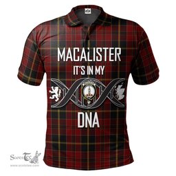 Scottish MacAlister of Skye Clan It's In My DNA - DNA In Me Crest Tartan Polo Shirt Scottish Plaid Tartan Plaid - ScotsTee - scotstee.com