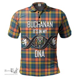 Scottish Buchanan Ancient Clan It's In My DNA - DNA In Me Crest Tartan Polo Shirt Scottish Plaid Tartan Plaid - ScotsTee - scotstee.com