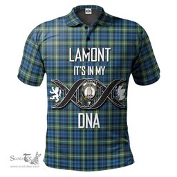 Scottish Lamont Ancient Clan It's In My DNA - DNA In Me Crest Tartan Polo Shirt Scottish Plaid Tartan Plaid - ScotsTee - scotstee.com