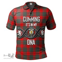Scottish Cumming Modern Clan It's In My DNA - DNA In Me Crest Tartan Polo Shirt Scottish Plaid Tartan Plaid - ScotsTee - scotstee.com