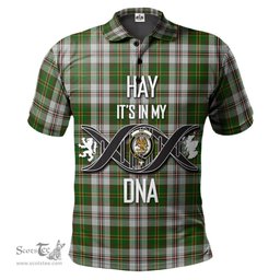 Scottish Hay White Dress Clan It's In My DNA - DNA In Me Crest Tartan Polo Shirt Scottish Plaid Tartan Plaid - ScotsTee - scotstee.com