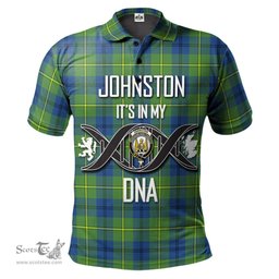 Scottish Johnston Ancient Clan It's In My DNA - DNA In Me Crest Tartan Polo Shirt Scottish Plaid Tartan Plaid - ScotsTee - scotstee.com
