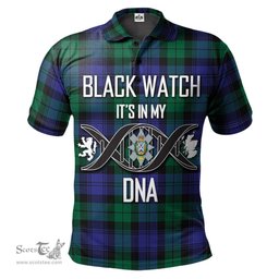 Scottish Black Watch Modern Clan It's In My DNA - DNA In Me Crest Tartan Polo Shirt Scottish Plaid Tartan Plaid - ScotsTee - scotstee.com